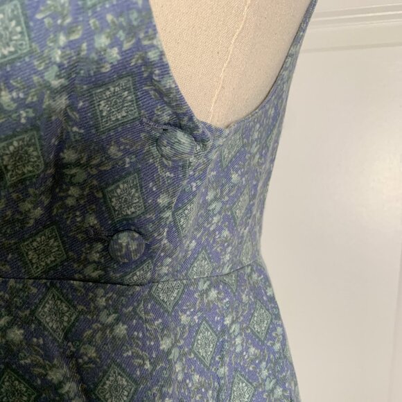 Vintage Laura Ashley blue-gray pinafore, US6 - Picture 3 of 7